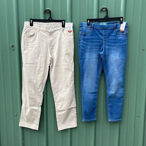 Girls Crewneck Sweatshirts Jeggings & Straight Leg Jeans 4-Piece Size XL - Picture 2 of 10